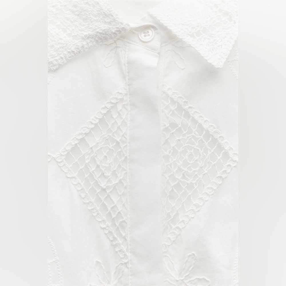 Sara white lace long sleeve maxi dress with waist belt boho summer vacation - Picture 13 of 16